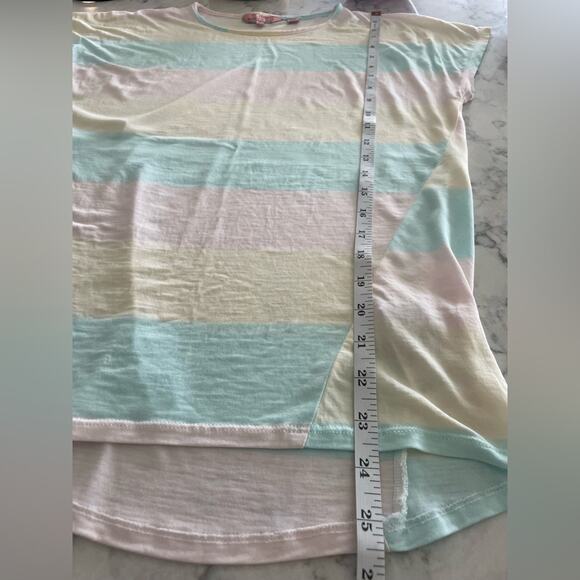 Ted Baker London Cotton Candy Striped Pastel T-Shirt- Size 2 - Picture 7 of 9